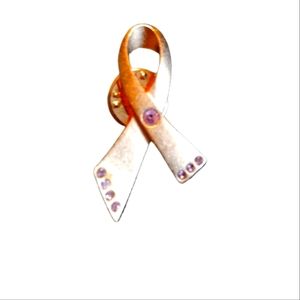 Breast cancer awareness brooch